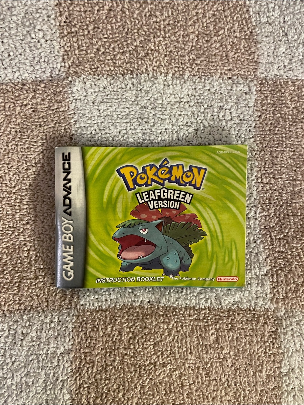 Gameboy Pokémon Leaf Green version instruction booklet manual
